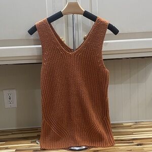 LOFT Rust Sleeveless Knit Top-Women’s.